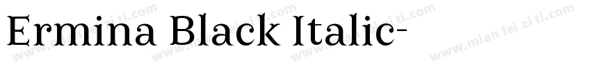 Ermina Black Italic字体转换